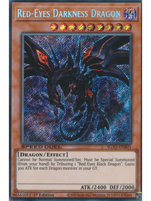 Red-Eyes Darkness Dragon - SGX3-ENB01 - Secret Rare