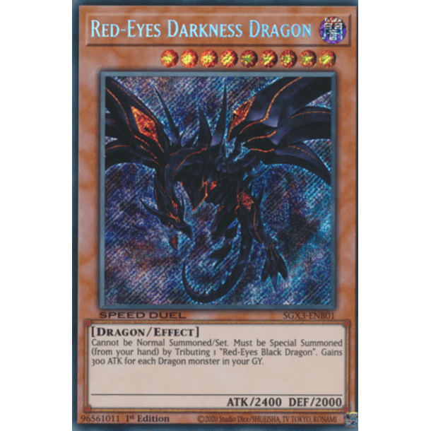 Red-Eyes Darkness Dragon - SGX3-ENB01 - Secret Rare