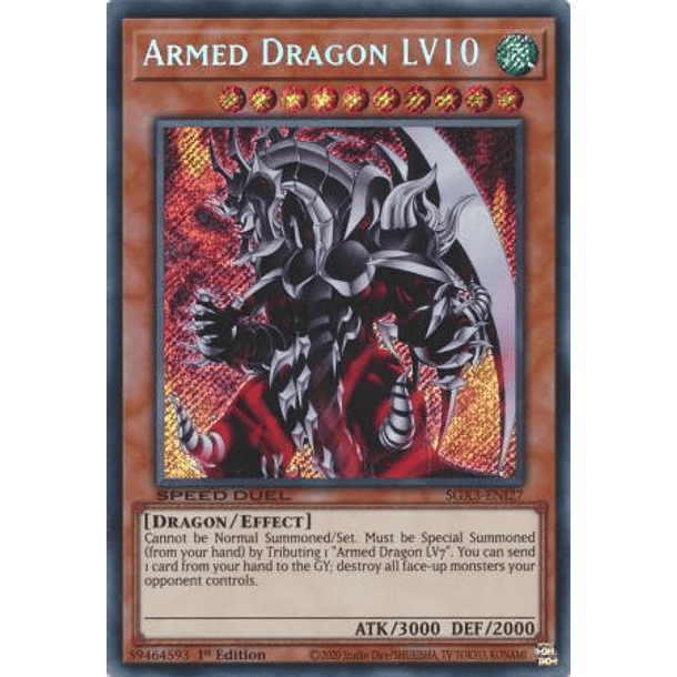 Armed Dragon LV10 - SGX3-ENI27 - Secret Rare