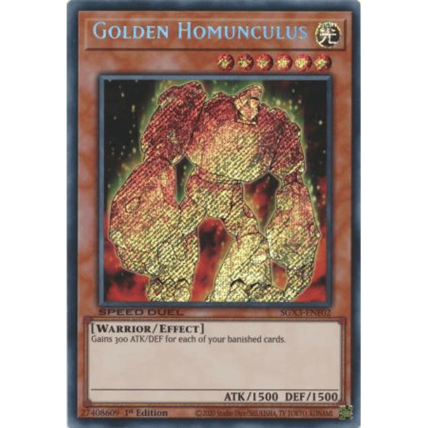 Golden Homunculus - SGX3-ENF02 - Secret Rare