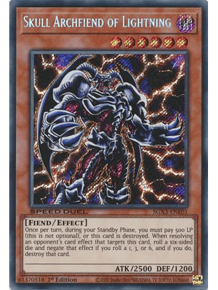Skull Archfiend of Lightning - SGX3-ENE01 - Secret Rare