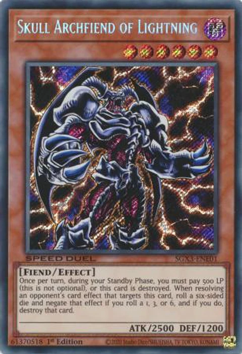 Skull Archfiend of Lightning - SGX3-ENE01 - Secret Rare