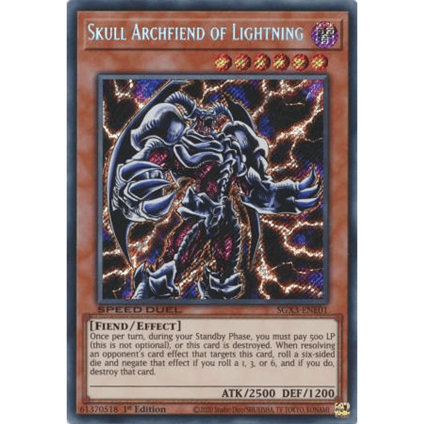 Skull Archfiend of Lightning - SGX3-ENE01 - Secret Rare