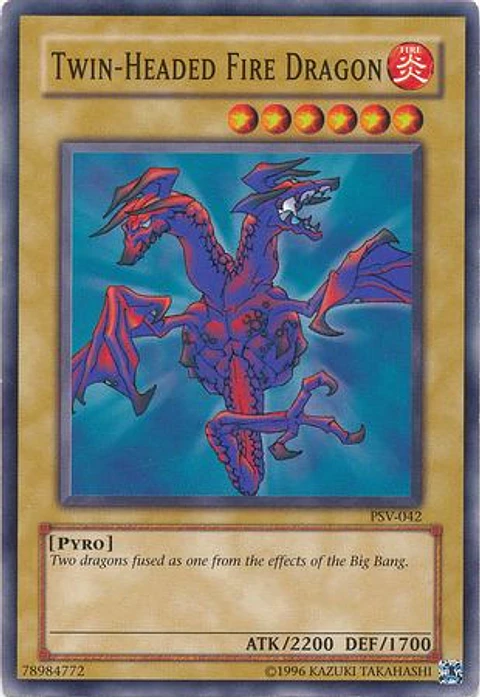 Twin-Headed Fire Dragon - PSV-EN042 - Common Unlimited (25th Reprint)