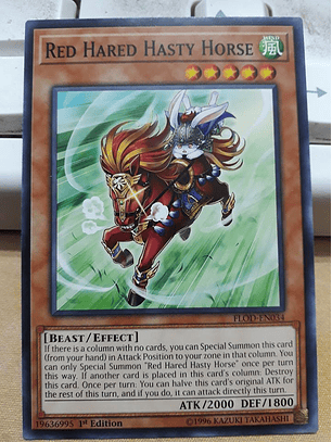 Red Hared Hasty Horse - FLOD-EN034 - Common