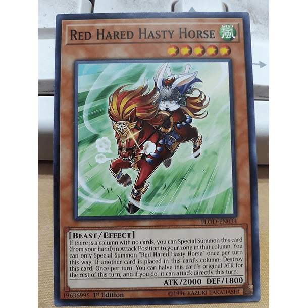 Red Hared Hasty Horse - FLOD-EN034 - Common