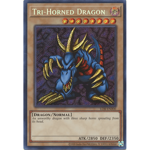 Tri-Horned Dragon - LOB-EN000 - Secret Rare Unlimited (25th Reprint)