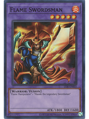 Flame Swordsman - LOB-EN003 - Super Rare Unlimited (25th Reprint)