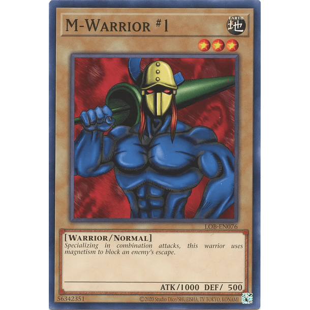 M-Warrior #1 - LOB-EN076 - Common Unlimited (25th Reprint)