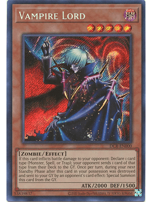 Vampire Lord - DCR-EN000 - Secret Rare Unlimited (25th Reprint)