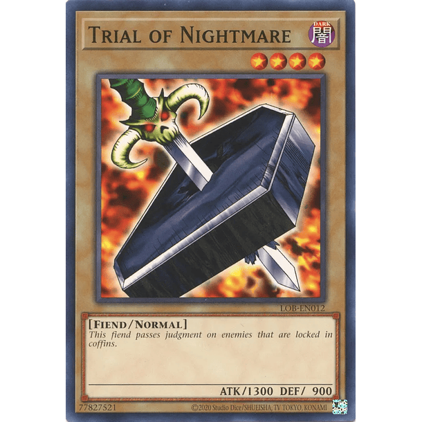 Trial of Nightmare - LOB-EN012 - Common Unlimited (25th Reprint)