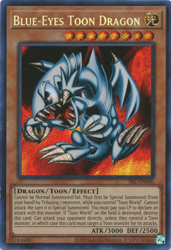 Blue-Eyes Toon Dragon - SRL-EN000 - Secret Rare Unlimited (25th Reprint) 1