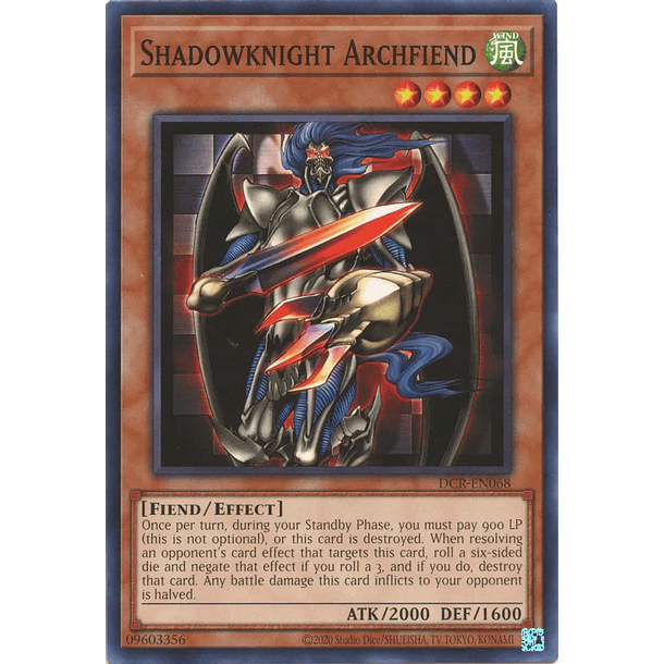 Shadowknight Archfiend - DCR-EN068 - Common Unlimited (25th Reprint)