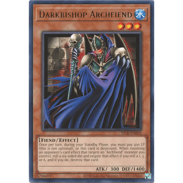 Darkbishop Archfiend - DCR-EN069 - Rare Unlimited (25th Reprint)