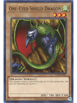 One-Eyed Shield Dragon - LOB-EN087 - Common Unlimited (25th Reprint)