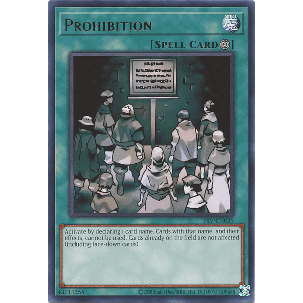 Prohibition - PSV-EN039 - Rare Unlimited (25th Reprint)