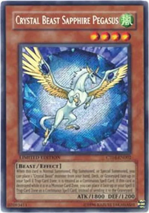 Crystal Beast Sapphire Pegasus - CT04-EN002 - Secret Rare