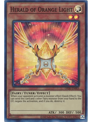 Herald of Orange Light - OP20-EN005 - Super Rare