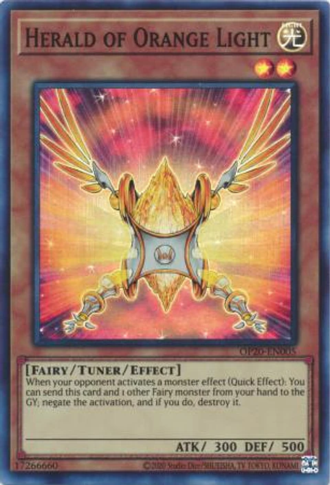 Herald of Orange Light - OP20-EN005 - Super Rare