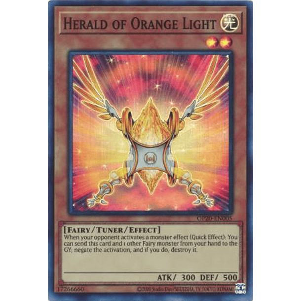 Herald of Orange Light - OP20-EN005 - Super Rare