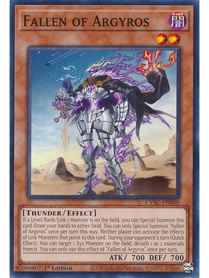 Fallen of Argyros - CYAC-EN009 - Common