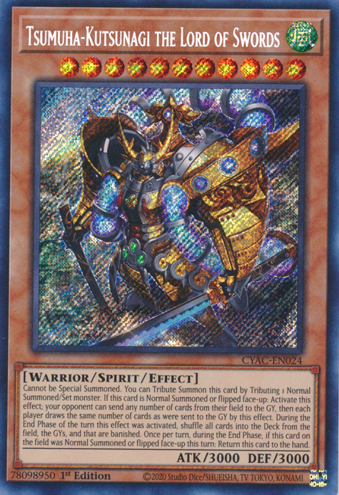 Tsumuha-Kutsunagi the Lord of Swords - CYAC-EN024 - Secret Rare 1