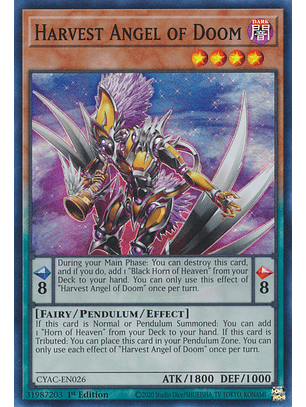 Harvest Angel of Doom - CYAC-EN026 - Super Rare
