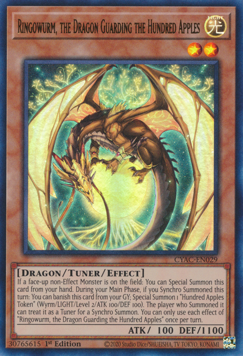 Ringowurm, the Dragon Guarding the Hundred Apples - CYAC-EN029 Ultra Rare 1
