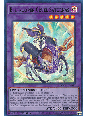 Beetrooper Cruel Saturnas - CYAC-EN037 - Super Rare