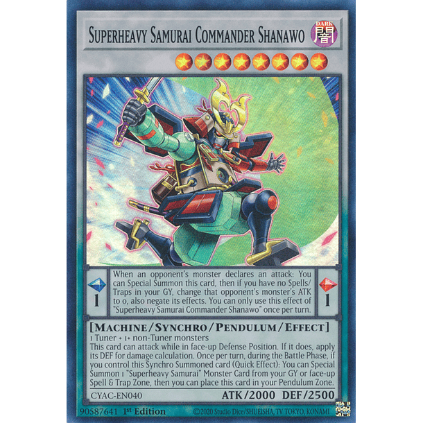 Superheavy Samurai Commander Shanawo - CYAC-EN040 - Super Rare