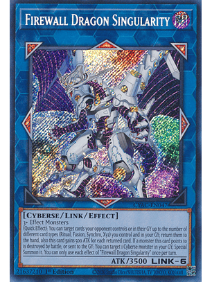 Firewall Dragon Singularity - CYAC-EN047 - Secret Rare 