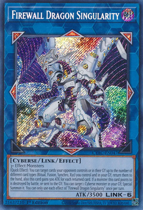 Firewall Dragon Singularity - CYAC-EN047 - Secret Rare 