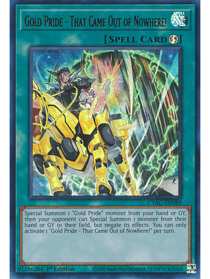 Gold Pride - That Came Out of Nowhere! - CYAC-EN089 - Ultra Rare