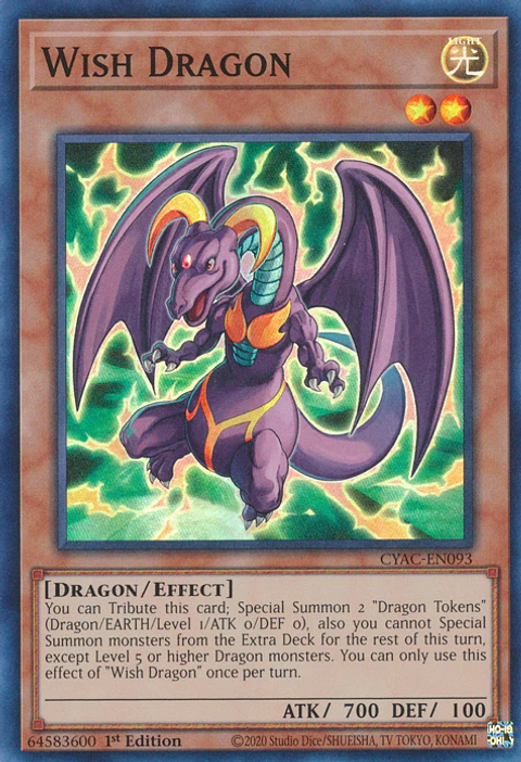 Wish Dragon - CYAC-EN093 - Super Rare