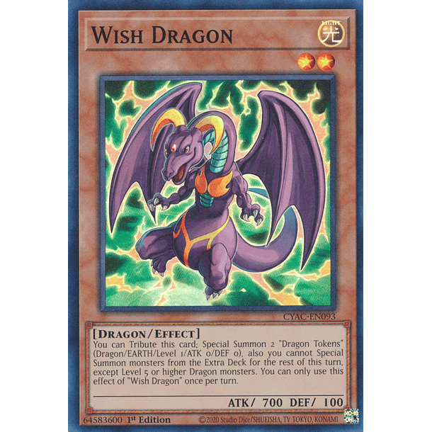 Wish Dragon - CYAC-EN093 - Super Rare