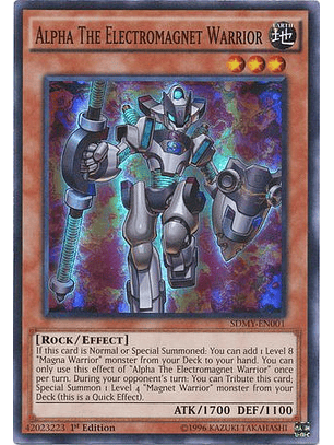 Alpha The Electromagnet Warrior - SDMY-EN001 - Super Rare 