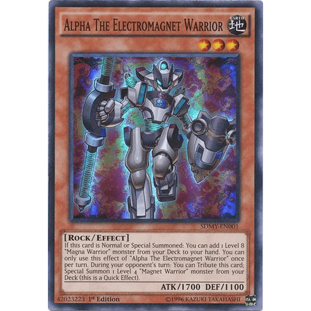 Alpha The Electromagnet Warrior - SDMY-EN001 - Super Rare 
