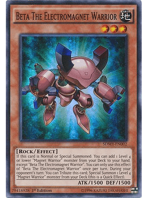Beta The Electromagnet Warrior - SDMY-EN002 - Super Rare  