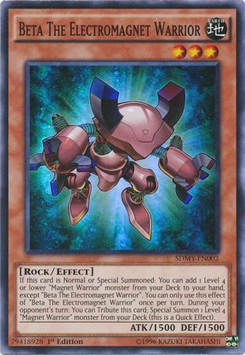 Beta The Electromagnet Warrior - SDMY-EN002 - Super Rare  