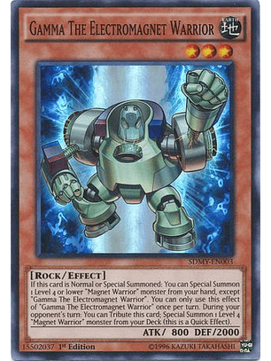 Gamma The Electromagnet Warrior - SDMY-EN003 - Super Rare 
