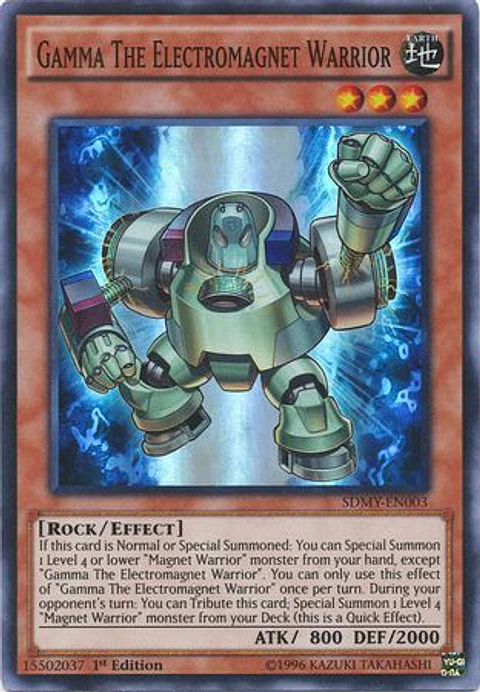 Gamma The Electromagnet Warrior - SDMY-EN003 - Super Rare 