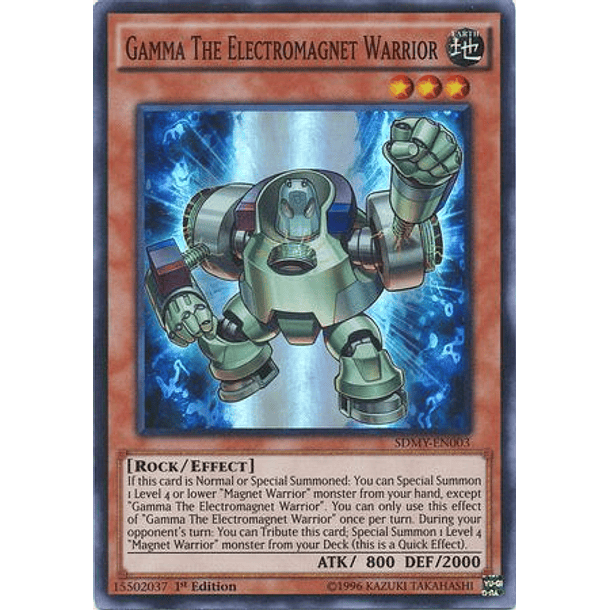 Gamma The Electromagnet Warrior - SDMY-EN003 - Super Rare 