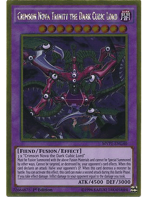 Crimson Nova Trinity the Dark Cubic Lord - MVP1-ENG40 - Gold Rare