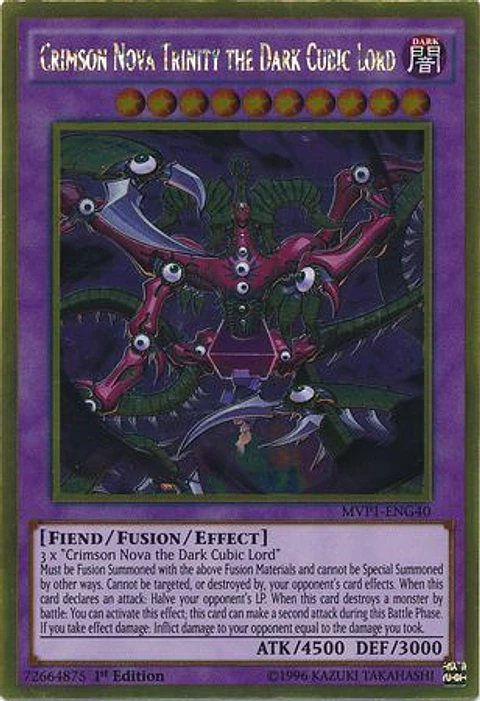 Crimson Nova Trinity the Dark Cubic Lord - MVP1-ENG40 - Gold Rare