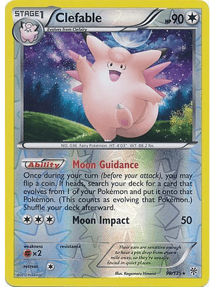 Clefable - 98/135 - Rare Reverse Holo