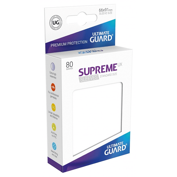 Supreme UX Sleeves - (Blancas) Standard Size (80)