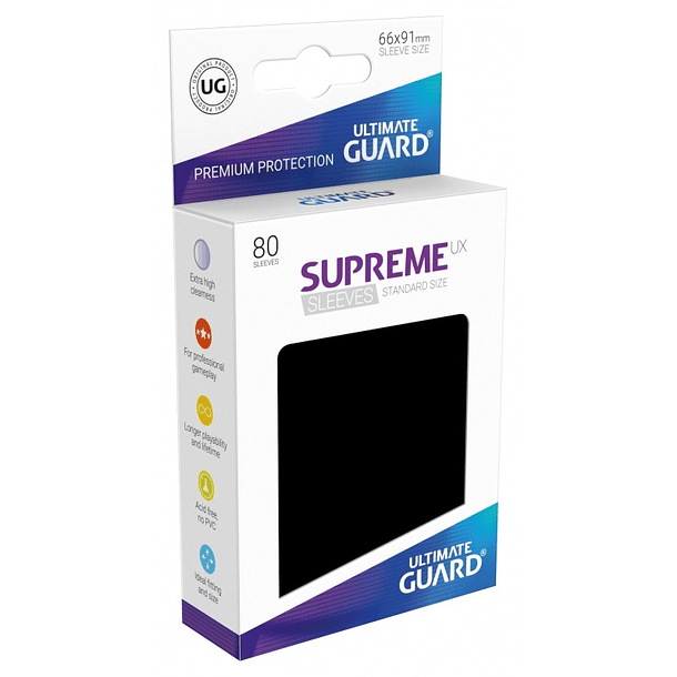 Supreme UX Sleeves - (Negro) Standard Size (80)