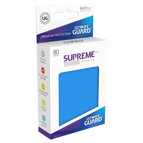 Supreme UX Sleeves - (Azul Ultramar) Standard Size (80)