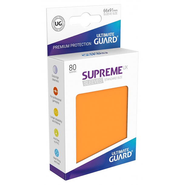 Supreme UX Sleeves - (Naranja) Standard Size (80)