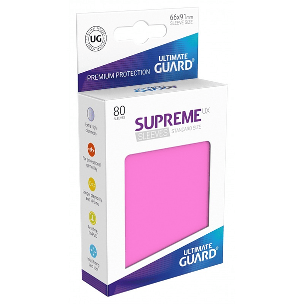 Supreme UX Sleeves - (Rosa) Standard Size (80)
